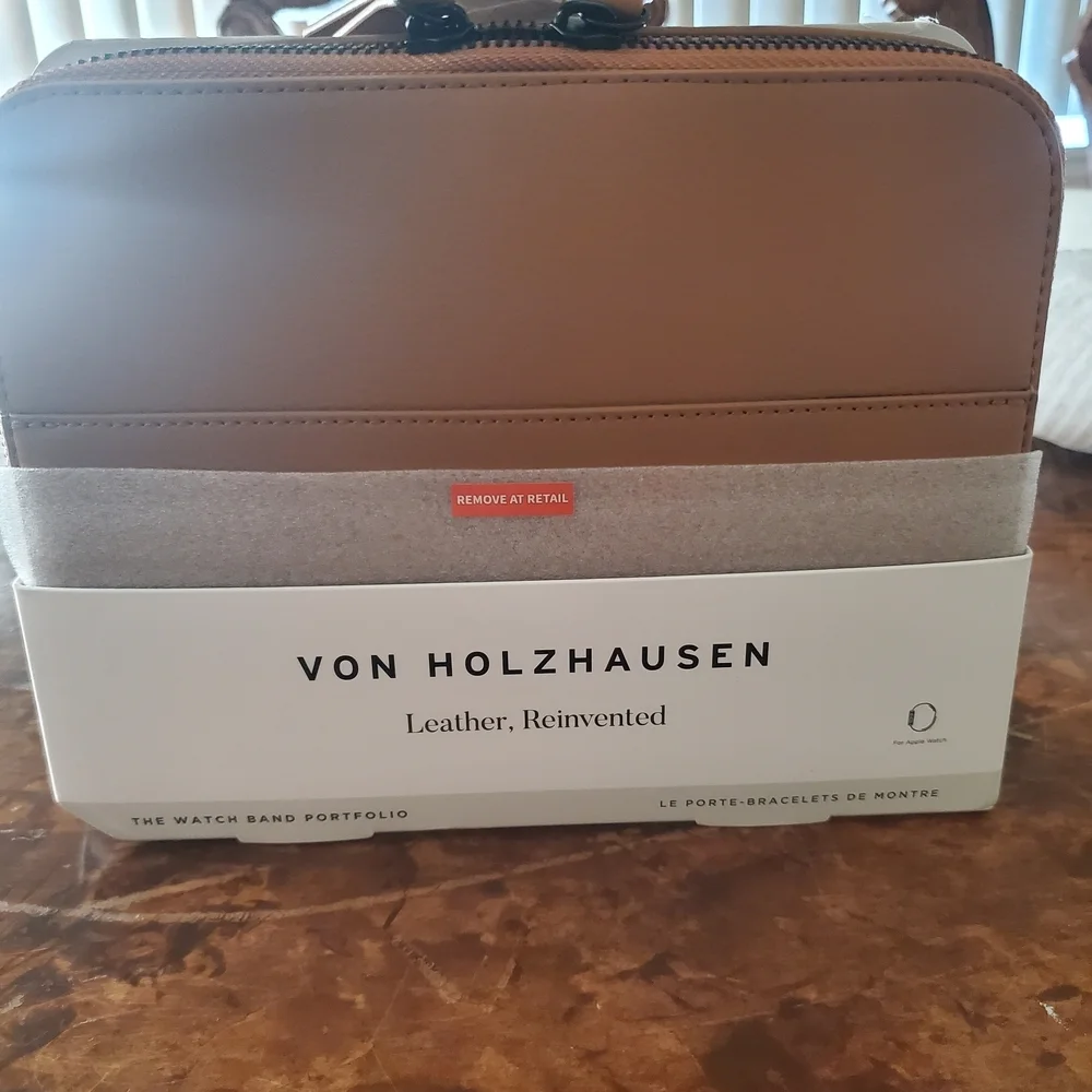 Von Holzhausen Watch Band Portfolio Leather,reinvented Organizer Black Or Tan